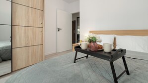 Apartamento, 1 quarto, sacada | 1 quarto, roupa de cama