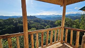Desk, laptop workspace, blackout curtains, iron/ironing board