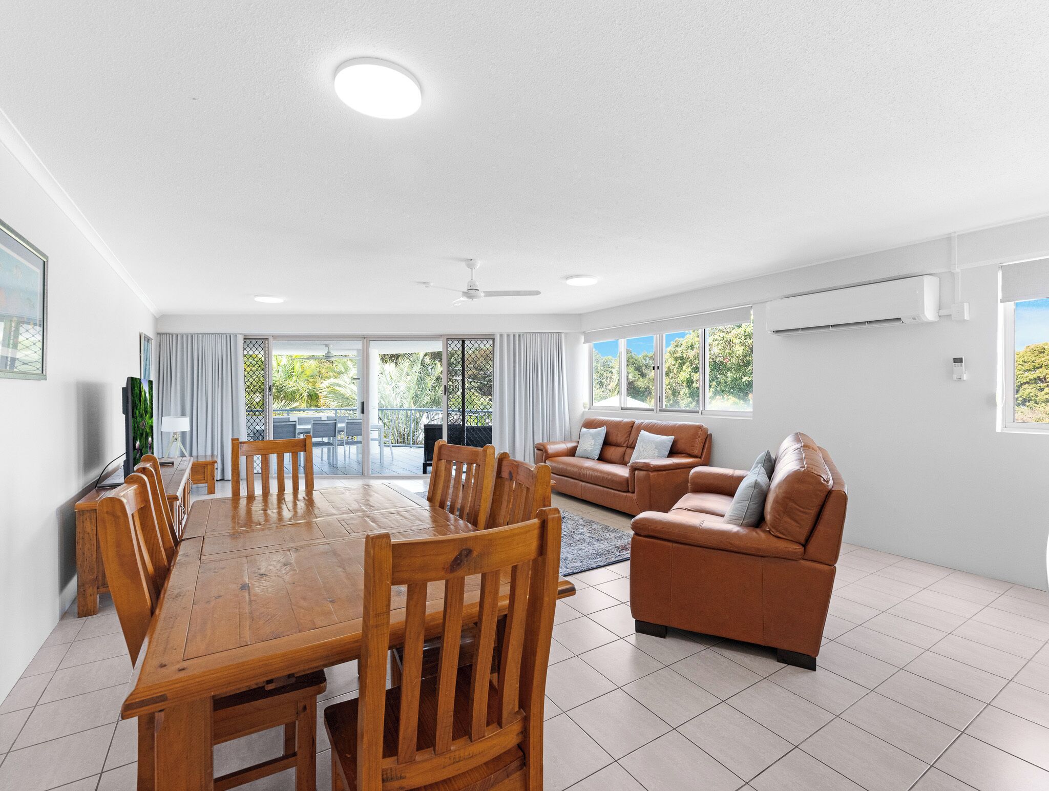 Basic Apartment, 3 Bedrooms, Balcony, Resort View | Living area | 40-cm Smart TV with satellite channels