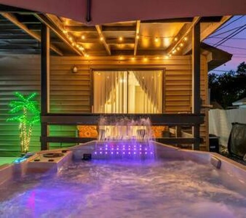 Family Fun Backyard Oasis Hot Tub Games BBQ