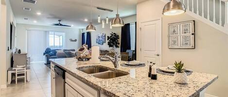 Signature House, Multiple Bedrooms, Patio, Resort View | Private kitchen | Fridge, microwave, oven, stovetop