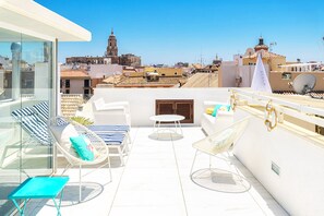 Luksus-lejlighed - byudsigt | Terrasse/gårdhave