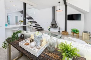 Luksus-lejlighed - byudsigt | Opholdsområde | Tv