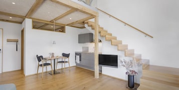 Apartamento luxo, vista para o jardim | Área de estar