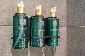 Shower essentials are at your fingertips with a selection of hair care products.