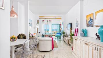 Een 50-inch televisie met kabelzenders