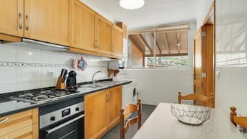 Comfort Apartment, Mountain View | Private kitchen | Fridge, microwave, oven, stovetop