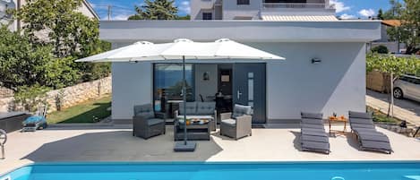 屋外プール、温水プール