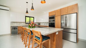 Fridge, microwave, oven, stovetop - Ocean View Home sleeps 12 in Premier Gated Community (Tamarindo)