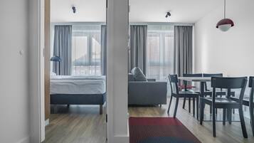 Spacious studio | Desk, laptop workspace, blackout drapes, soundproofing