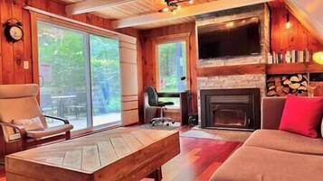 Télévision, cheminée