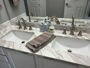 Towels, soap, toilet paper