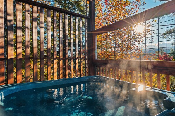 Outdoor spa tub