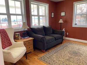 Älytelevisio, DVD-soitin, kirjoja, videokirjasto