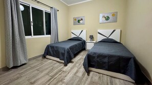 2 bedrooms, iron/ironing board, WiFi, bed sheets