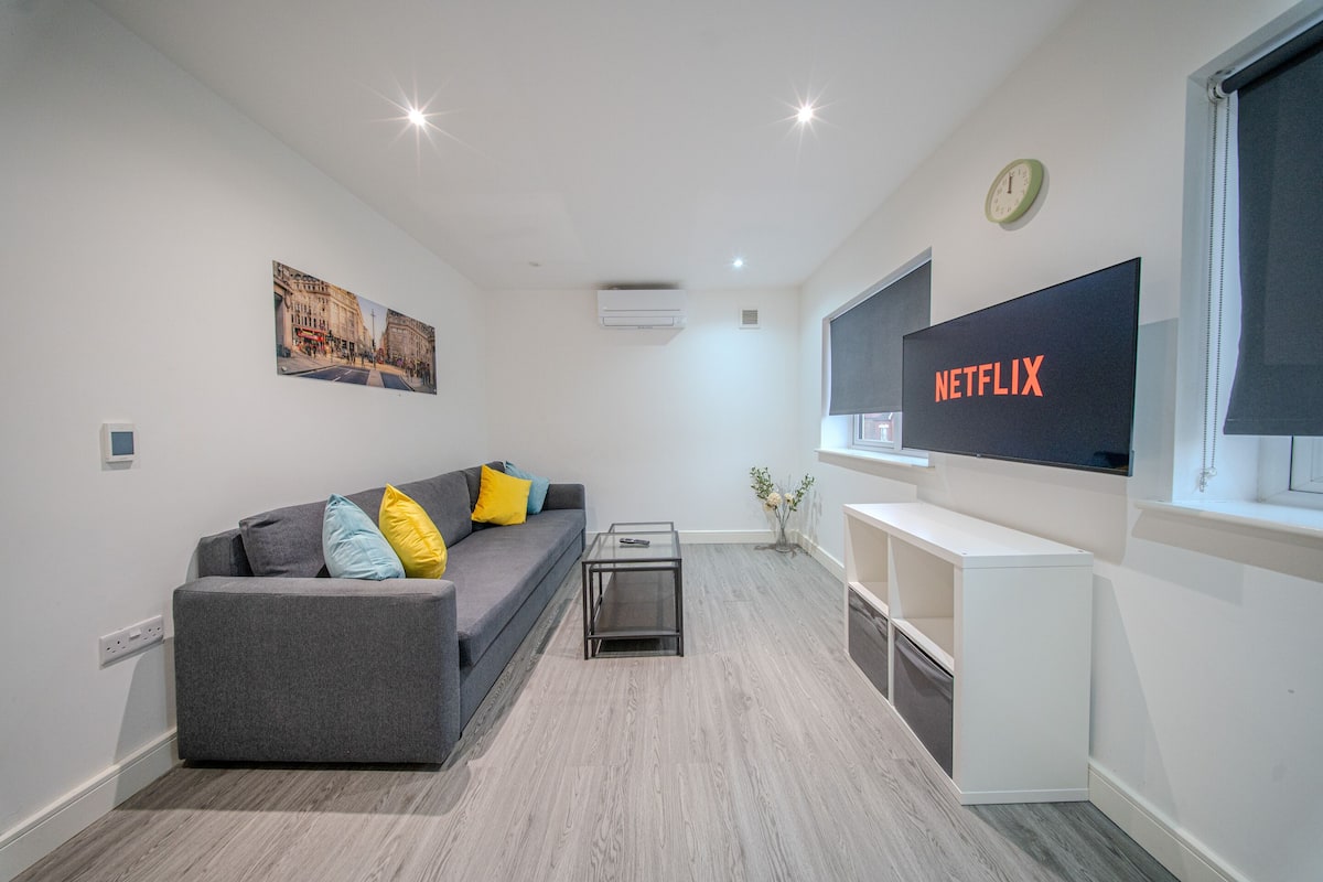 Luxe appartement, privébadkamer (One Bedroom) | Lounge