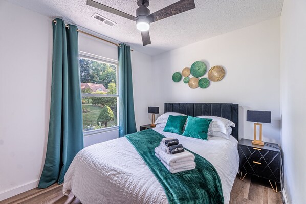 4 bedrooms, iron/ironing board, travel crib, free WiFi