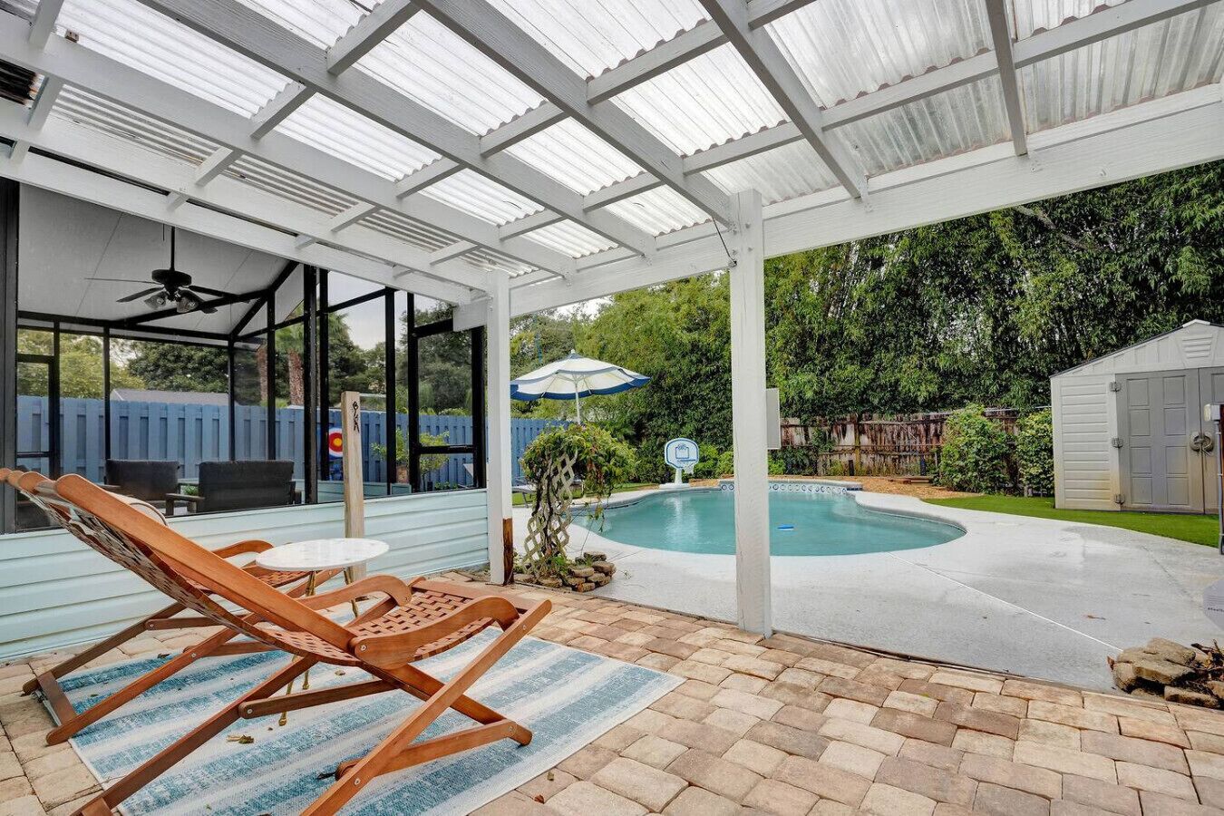 Et oppvarmet basseng