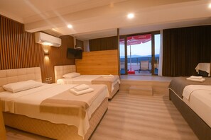 Family Room, Kitchenette, Sea View | Soundproofing, free WiFi - Suna  Suites Hotel & Fethiye (Fethiye)