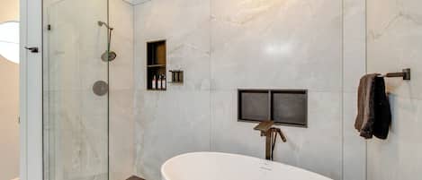 Hair dryer, towels