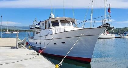 Amazing Fun with great view 3-bedroom boat with AC and WiFi in Lottsburg