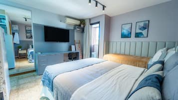 Apartemen | 1 kamar tidur, meja kerja, dan ruang kerja ramah laptop