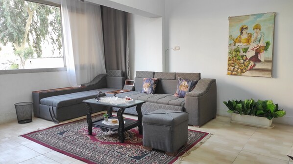 Living area - Charming comfy 2-bedroom apartment with AC, WiFi in enchanting Cairo Governorate (Cairo Governorate)