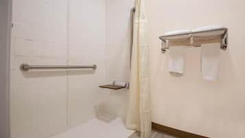 Family Single Room, City View | Bathroom | Combined shower/bathtub, hair dryer, towels, soap