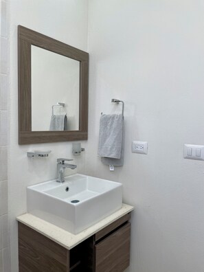 Eco-friendly toiletries, towels, toilet paper