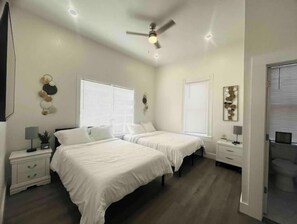 2 bedrooms, bed sheets