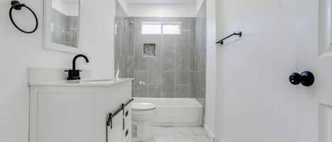 Towels, soap, toilet paper