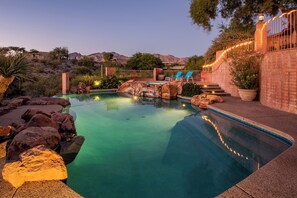 Outdoor pool, a heated pool