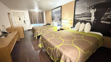 2 Queen Beds Non-Smoking | 2 bedrooms, desk, iron/ironing board, free WiFi