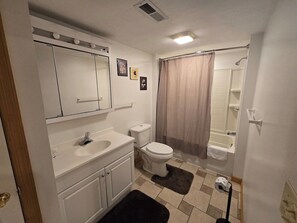 Hair dryer, towels