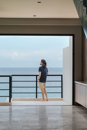 Penthouse Panorama, balkon, pemandangan laut | Pemandangan pantai/laut