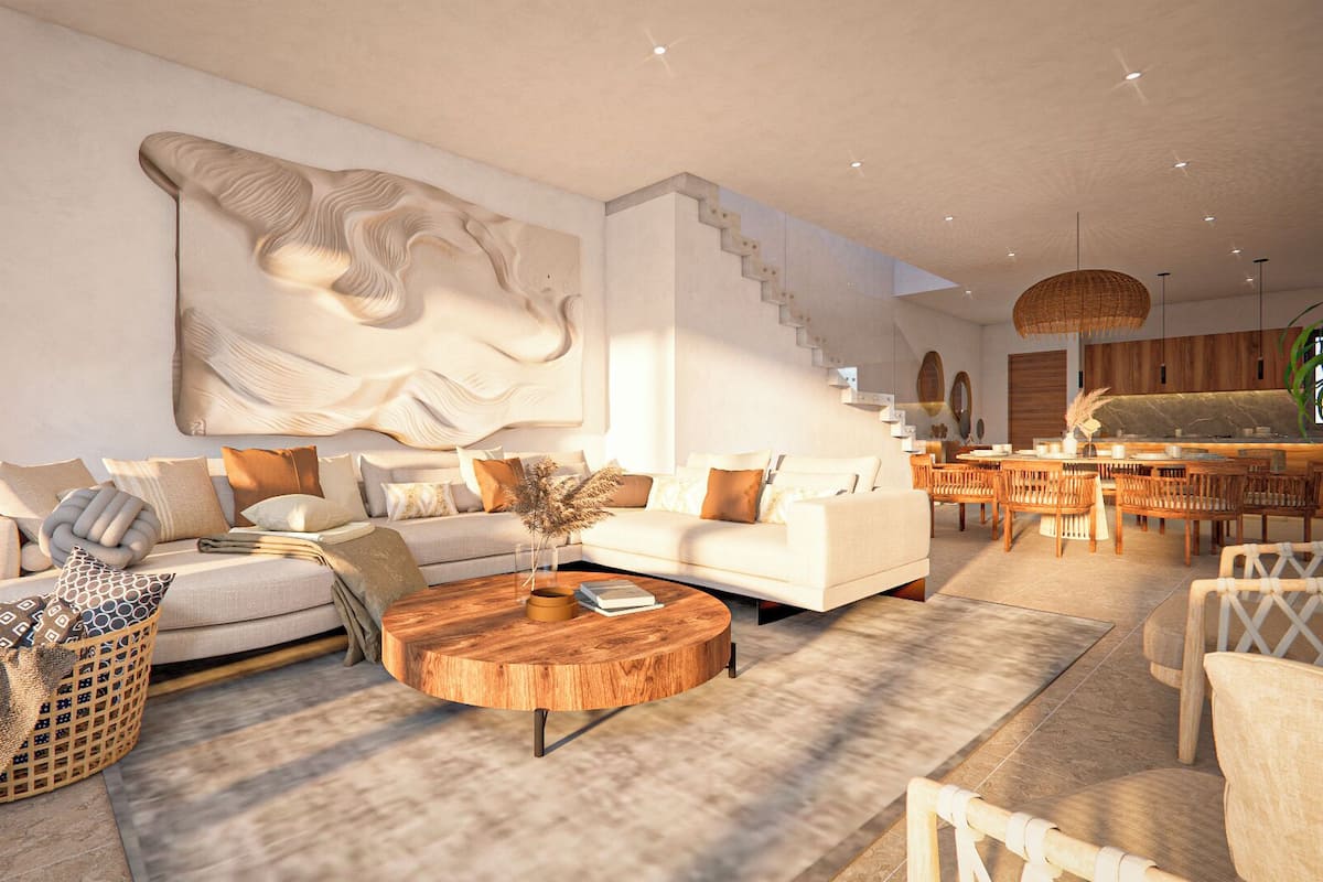 Panorama penthouse, balkon, uitzicht op zee | Woonruimte | Een 50-inch smart-tv met digitale zenders