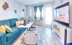 TV connectée, cheminée