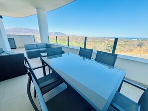 Outdoor dining - Ipanema - Luxury apartment swimming pool spa gym and golf (La Cala de Mijas)