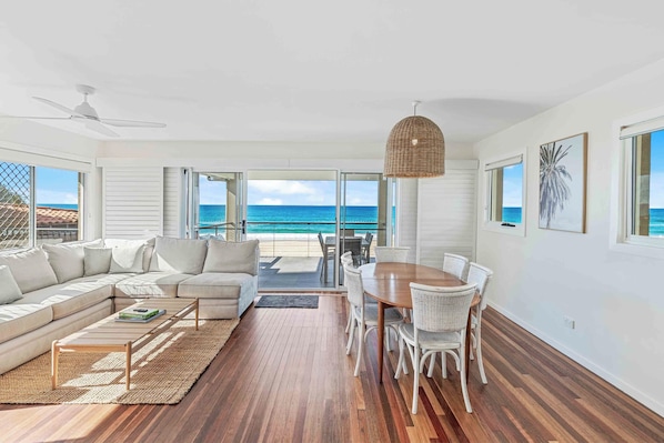 Apartment, 3 Bedrooms, Ocean View | Living area - Albatross Beachfront 3 Bedroom Apartment (Mermaid Beach)