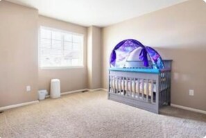 4 bedrooms, iron/ironing board, travel crib, WiFi