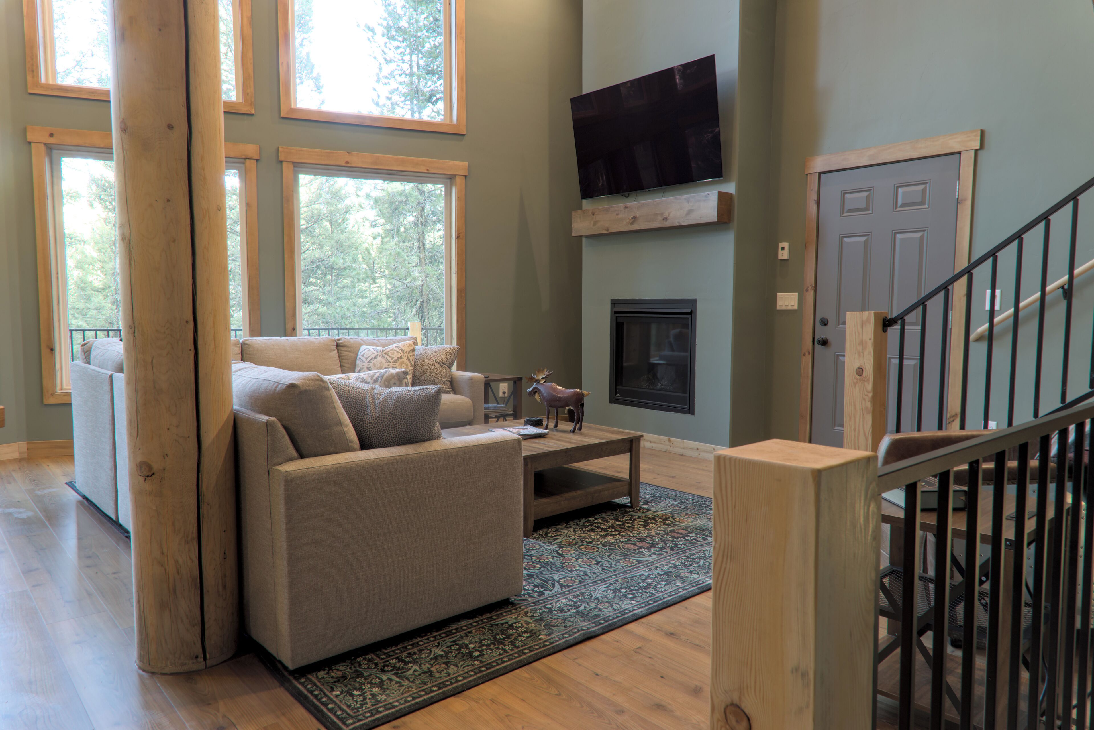 Smart TV, fireplace, video games, books