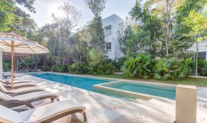 Outdoor pool - Jungle Pool House | BBQ & Yoga, Ruins 10-minutes (Tulum)