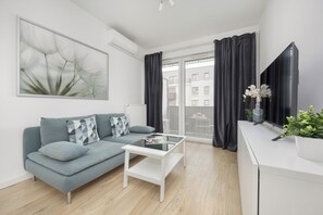 Apartment, 2 Bedrooms, Balcony | 2 bedrooms, laptop workspace, bed sheets - Apartment Near Chopin Airport by Renters (Warsaw)