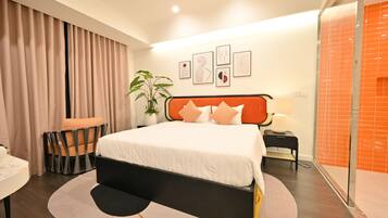 Perushuoneisto, valtamerinäköala | 1 makuuhuone, äänieristys, ilmainen Wi-Fi