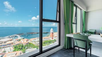 Departamento básico, vista al océano | 1 habitación, insonorización y wifi gratis