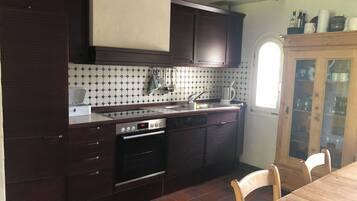 Oven, stovetop, dishwasher, coffee/tea maker