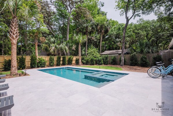 A heated pool