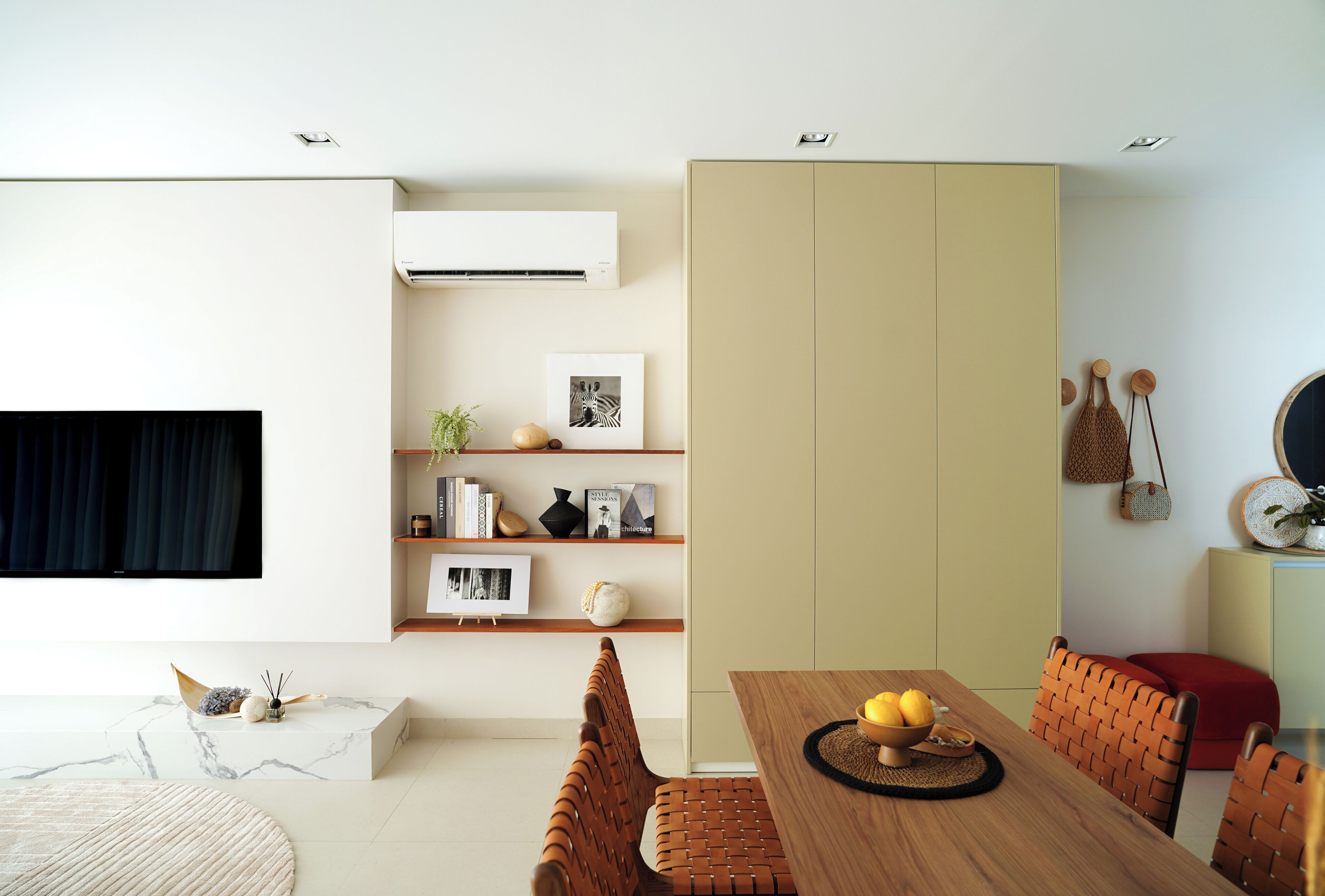 Family Apartment, 2 Bedrooms, Balcony | Living area | 55-inch Smart TV with digital channels