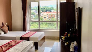 Blackout drapes, soundproofing, iron/ironing board, free WiFi