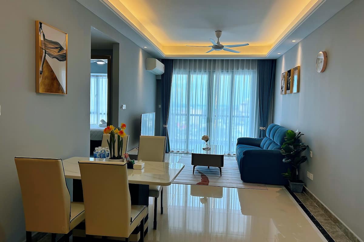 Superior Condo, 2 Bedrooms, Non Smoking, Balcony | Living area | 50-inch Smart TV with cable channels, table tennis